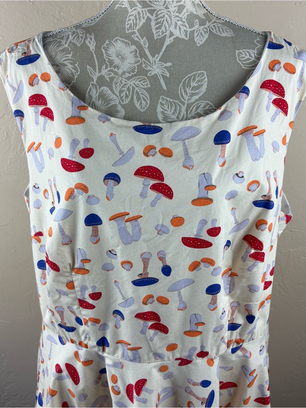 Magnolia Park Sleeveless Fit and Flare Dress Mushrooms Cream Womens size 5XL - Picture 2 of 12